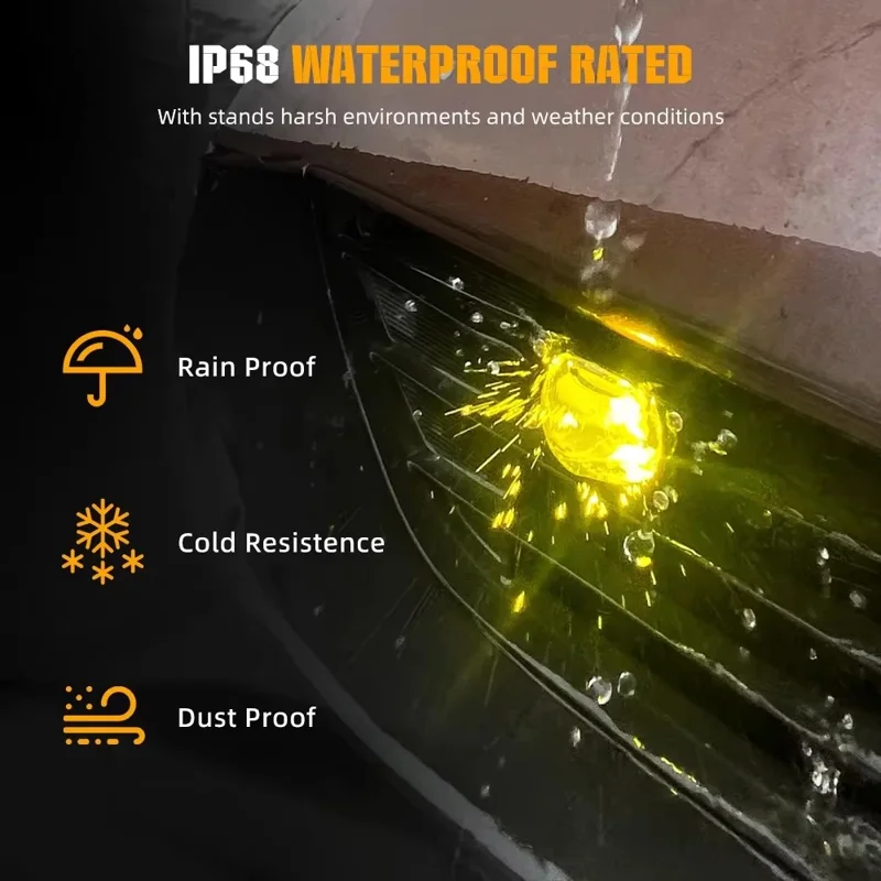 V82 1 Paire 180W 38000LM Phare de Moto LED avec Ventilateur de Refroidissement Étanche Faisceau Haut et Bas Lampe Avant de Voiture