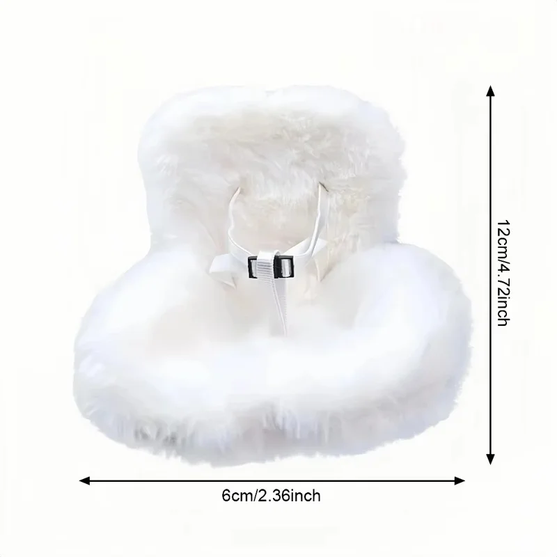 For Labubu Plush Doll Furry Car Vent Clip Holder Safety Seat 15-17cm Mini Figurines Display Stand - Pink+Yellow+Purple