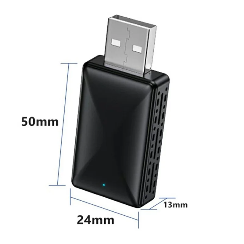 AB019F Adaptador Inalámbrico 2 en 1 para CarPlay y Android Auto, Compatible con Bluetooth 5.4 y Conexión WiFi 6