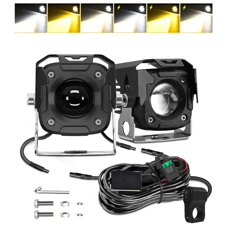 SK1 PRO 2 шт. 6 режимов LED фара для мотоцикла Ближний и дальний свет Электрический велосипедный прожекторный фонарь