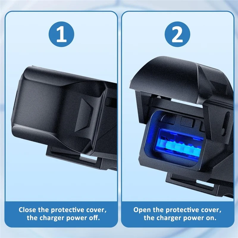 Cargador USB resistente al agua IP66 para manillar de motocicleta de 18 W 5 V / 3 A, adaptador de carga rápida de SAE a USB