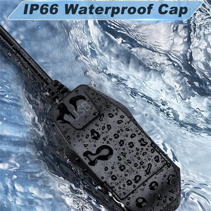 Cargador USB resistente al agua IP66 para manillar de motocicleta de 18 W 5 V / 3 A, adaptador de carga rápida de SAE a USB