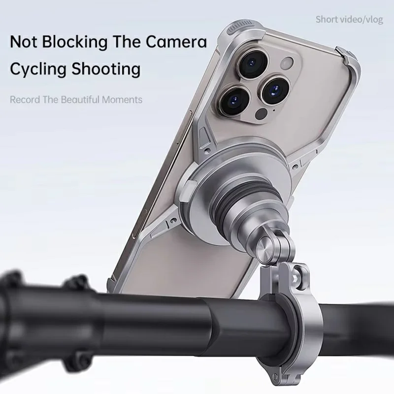 Soporte de Motocicleta Magnético Z10 para iPhone 16 Pro Max con Sujeción Antivibración para Ciclismo