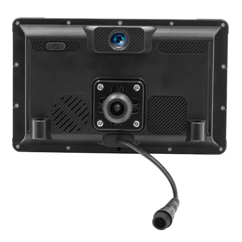 B5351 7 Inch HD IPS Screen Waterproof Motorcycle Dash Cam Dual Bluetooth-compatible CarPlay MP5 Player for Android iOS