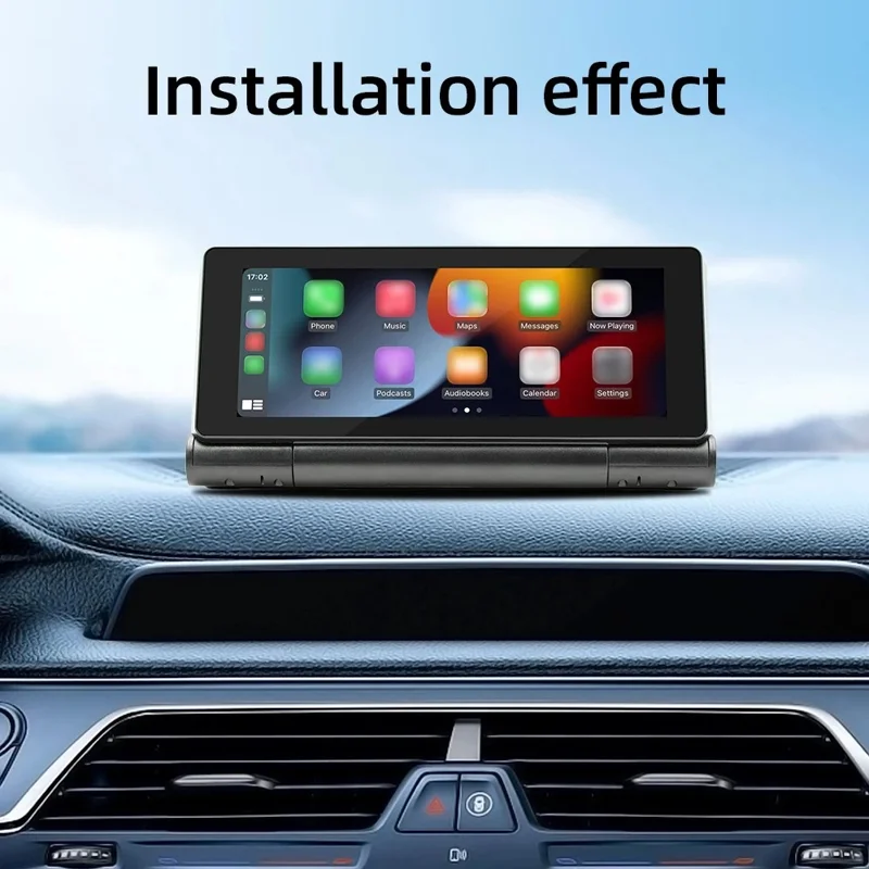 B5369 Car MP5 Player 6.86 Inch 180 Degree Flip Screen Bluetooth-compatible CarPlay Dash Cam DVR