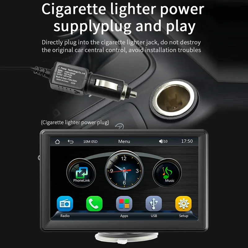 B500W 7 Inch Smart Voice Control Wireless CarPlay MP5 Player FM Transmitter with AHD Function (No Camera)
