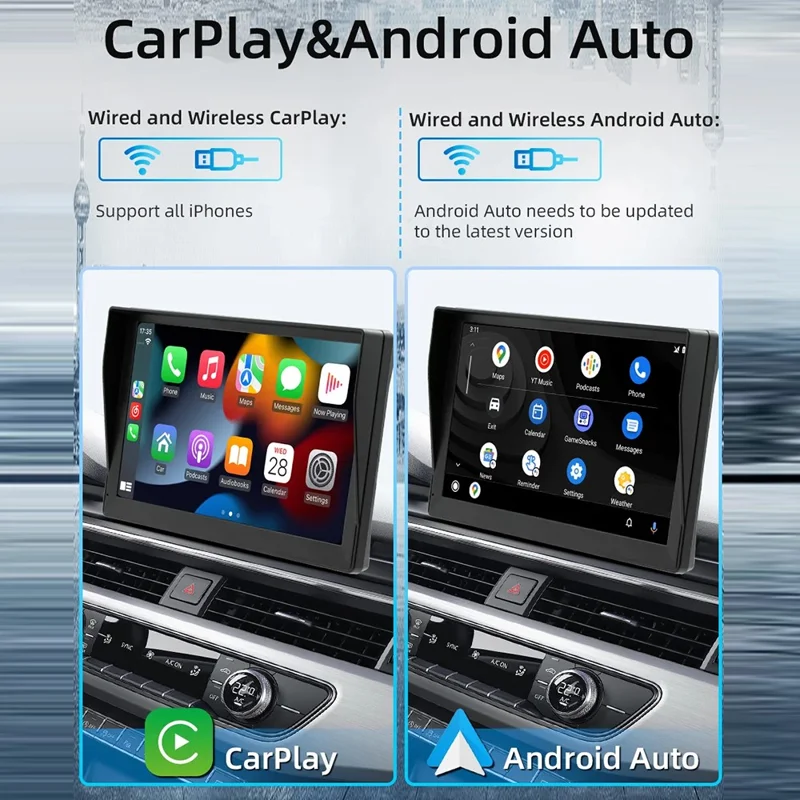 B5590R 9 Inch Wireless CarPlay Bluetooth-compatible MP5 Player Car Multimedia System Built In Driving Recorder