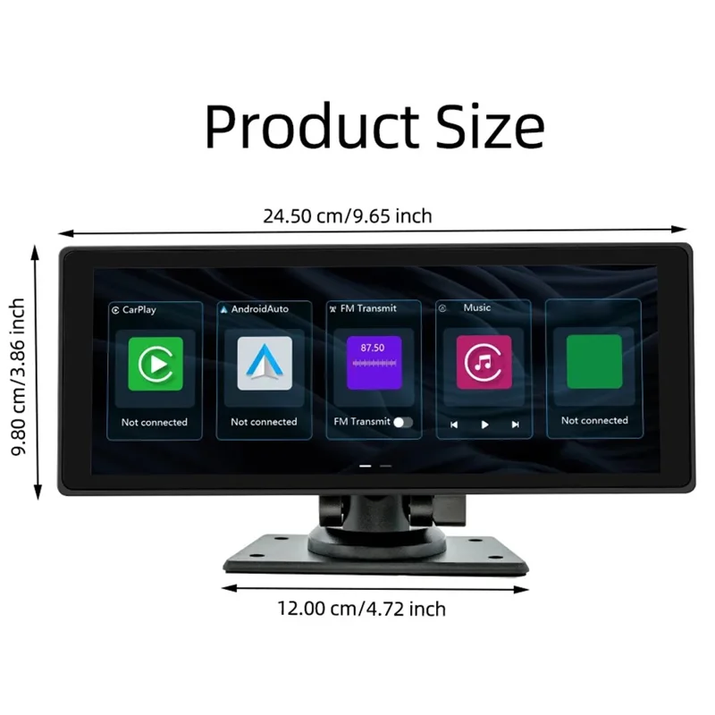 B5303R 10.26 Inch Touch Screen Wireless CarPlay Portable Car FM Radio MP5 Player Built In Driving Recorder