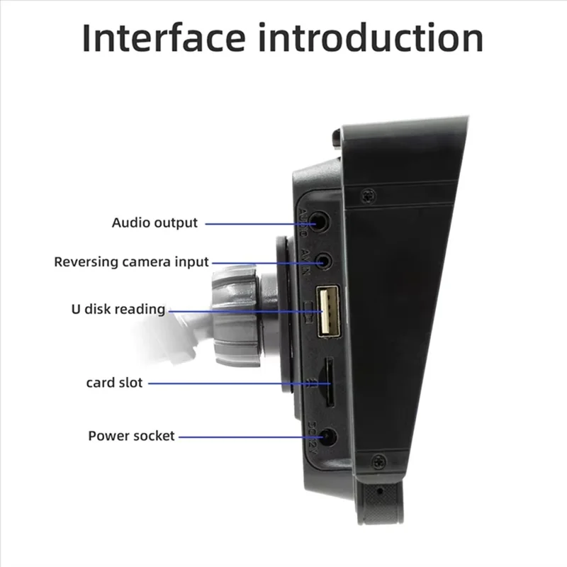 B5313 10.26 Inch HD Screen Car MP5 Multimedia Player Wireless CarPlay Bluetooth-compatible FM Transmitter Support TF Card