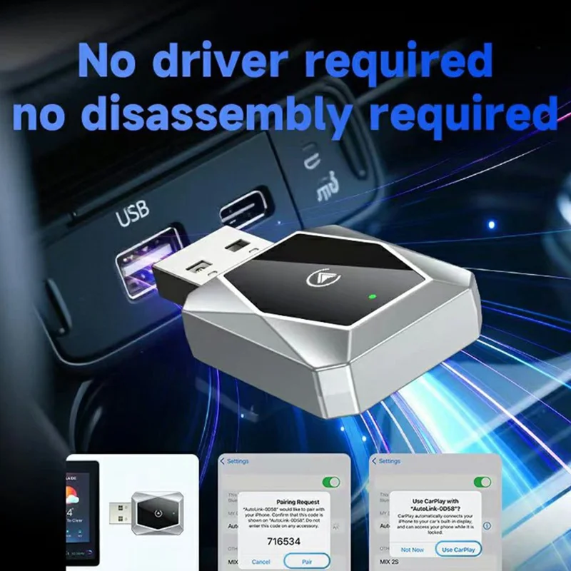27 Mini 2 in 1 Wireless CarPlay Android Auto Adapter for Cars Wired to Wireless Upgrade