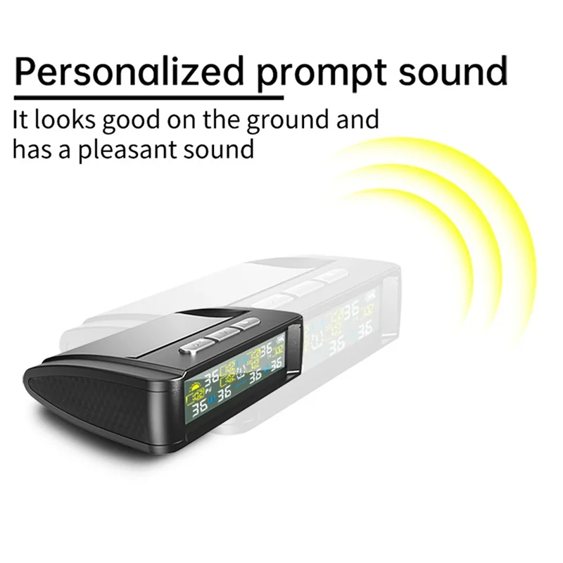 T11 Solar Powered TPMS Tire Pressure Monitor Support 144 PSI Tire Temperature Alarm System with 6 External Sensors