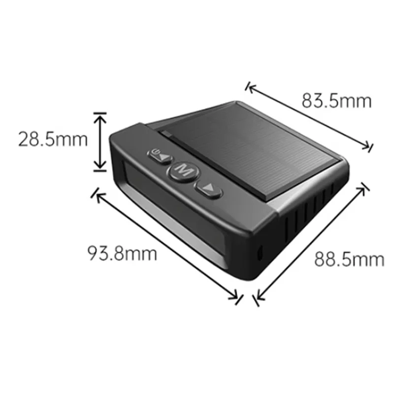 Système de surveillance de la pression des pneus T12 TPMS pour voitures avec affichage en temps réel, charge solaire / USB et 4 capteurs externes