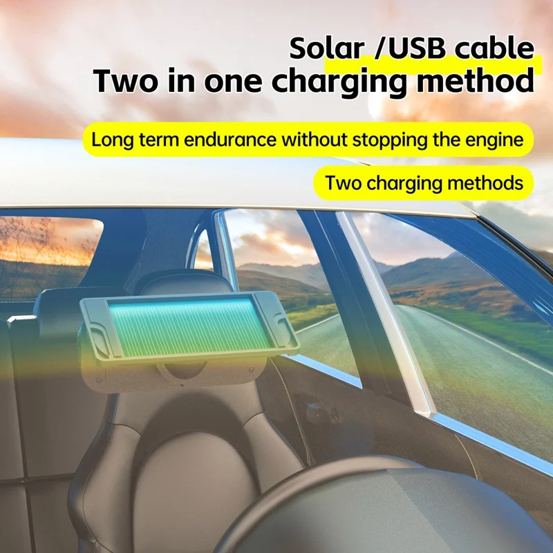 T13 Car TPMS Real Time Display Solar  /  USB Charging Tire Pressure Monitoring System with 4 Internal Sensors