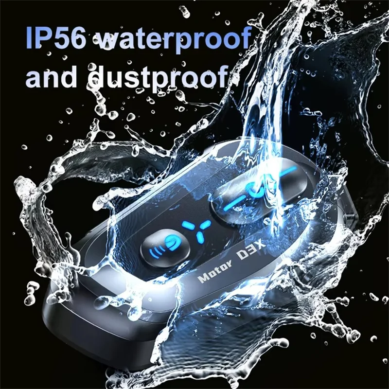 D3X For Motorcycle Helmet Bluetooth-compatible Headset 600m Half Duplex Intercom System - Soft Mic