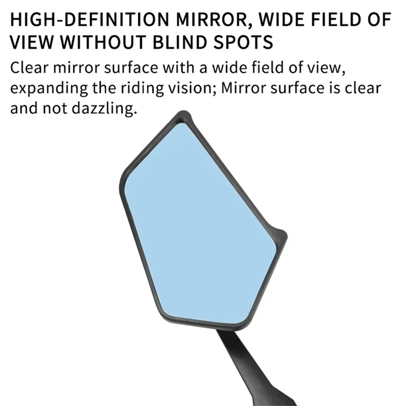 AOS5 1 Pair For Motorcycle Universal Rear View Mirror High Definition Rotatable Side Mirror, Blue