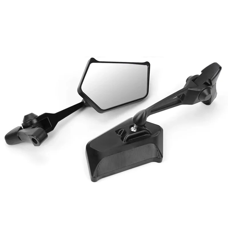 AOS5 1 Pair For Motorcycle Universal Rear View Mirror High Definition Rotatable Side Mirror, White