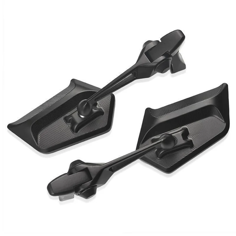 AOS5 1 Pair For Motorcycle Universal Rear View Mirror High Definition Rotatable Side Mirror, White