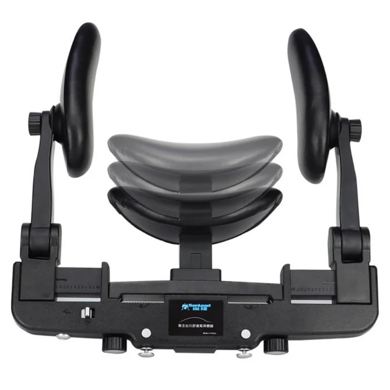 Almohada de Descanso para Cabecero Lateral de Coche con Soporte Cervical de Cuero + Cojín de Espuma Viscoelástica para Dormir en el Asiento Trasero - Color Caqui