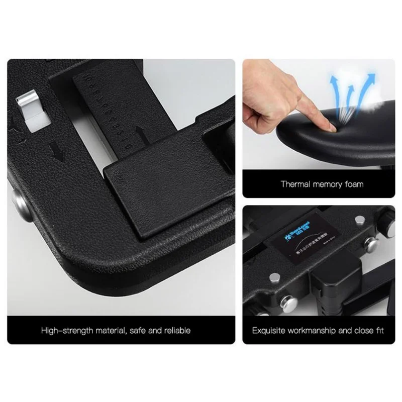 Almohada de Descanso para Cabecero Lateral de Coche con Soporte Cervical de Cuero + Cojín de Espuma Viscoelástica para Dormir en el Asiento Trasero - Color Caqui