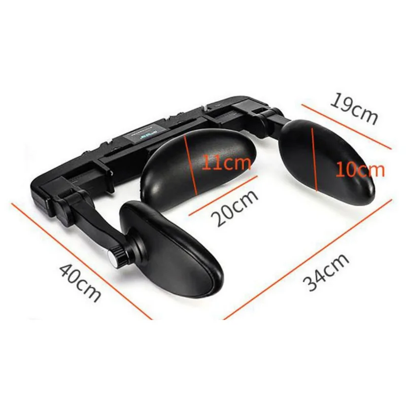 Almohada de Descanso para Cabecero Lateral de Coche con Soporte Cervical de Cuero + Cojín de Espuma Viscoelástica para Dormir en el Asiento Trasero - Color Caqui