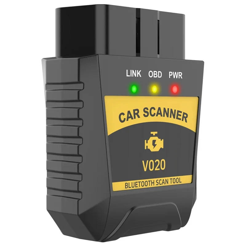 Escáner OBD2 V020 compatible con Bluetooth ELM327 Herramienta de diagnóstico para coche, Lector de códigos de error del motor y Comprobador de batería