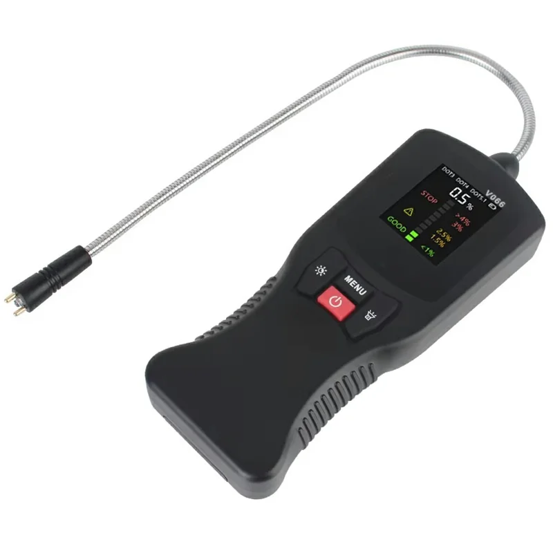 Testador de Fluido de Freio V066 para Diagnóstico Automotivo, Medição de Teor de Água, Compatível com DOT3, DOT4 e DOT5.1