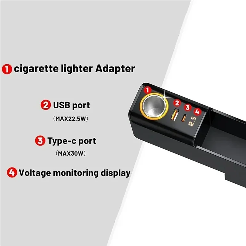 Car Seat Gap Filler Organizer with USB-A + USB-C Fast Charging Ports Multifunctional Storage Box - Red