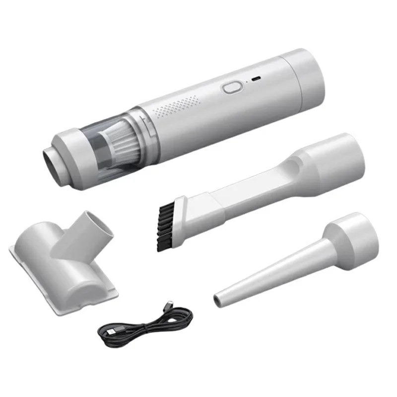 Brushless Motor Car Vacuum Cleaner 200W High Power Multifunction Handheld Cordless Suction Blower - White