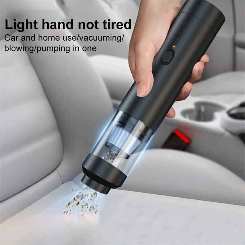 Brushless Motor Car Vacuum Cleaner 200W High Power Multifunction Handheld Cordless Suction Blower - White