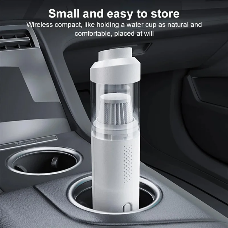 Brushless Motor Car Vacuum Cleaner 200W High Power Multifunction Handheld Cordless Suction Blower - White