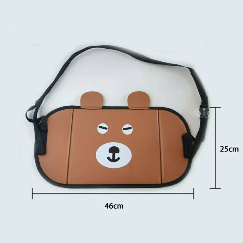 Cartoon Animal Portable Car Seat Footrest for Children Adjustable Height Back Seat Foot Support - Duck