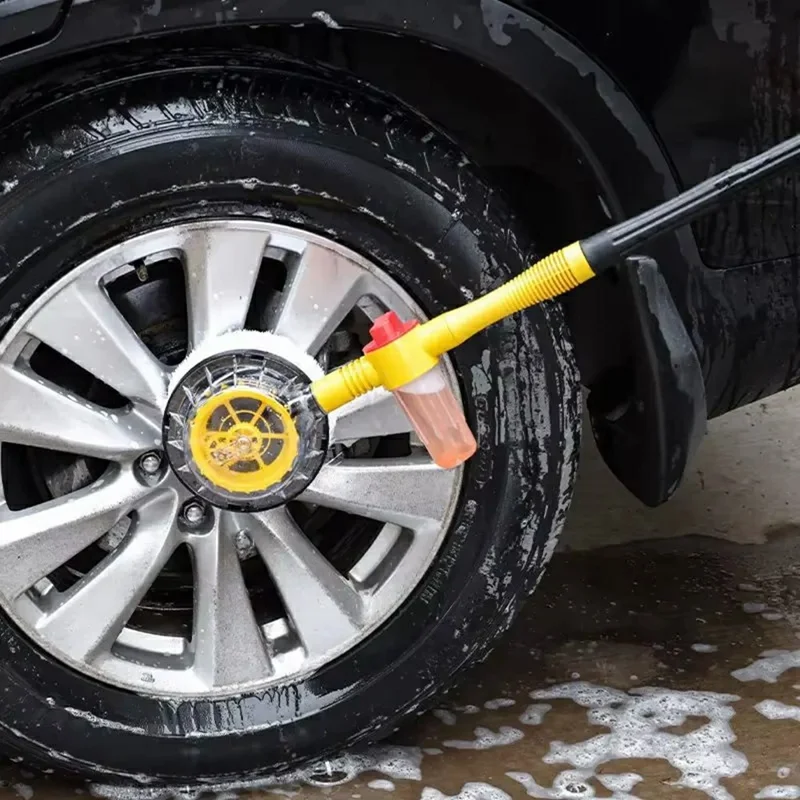 Cepillo de lavado de coche de chenilla suave Mopa giratoria de mango largo Limpiador de espuma automático Kit de lavado a alta presión