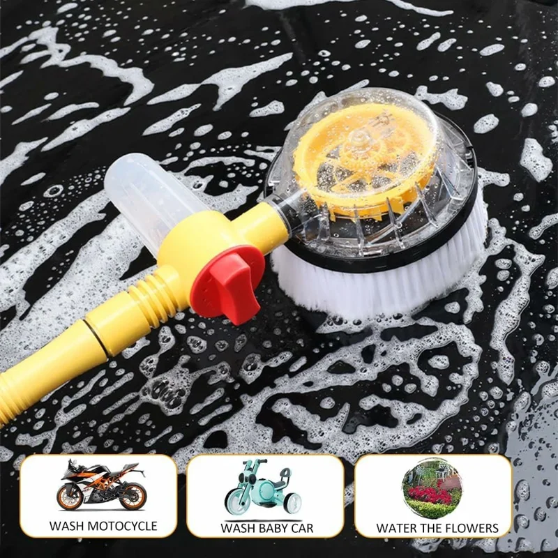 Cepillo de lavado de coche de chenilla suave Mopa giratoria de mango largo Limpiador de espuma automático Kit de lavado a alta presión