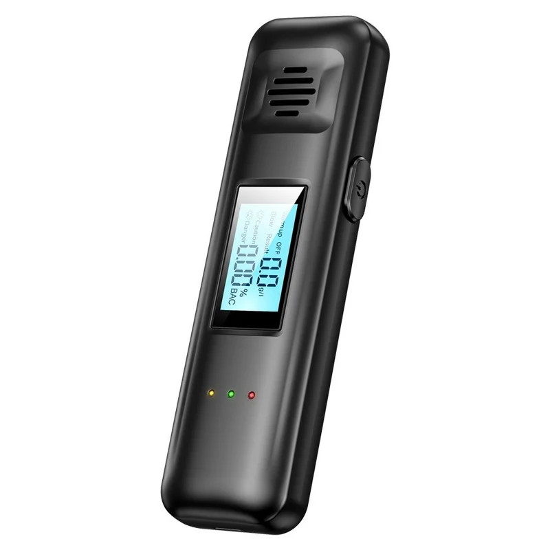 Bafômetro Portátil para Detecção de Alcoolemia com Display LED Digital sem Contato