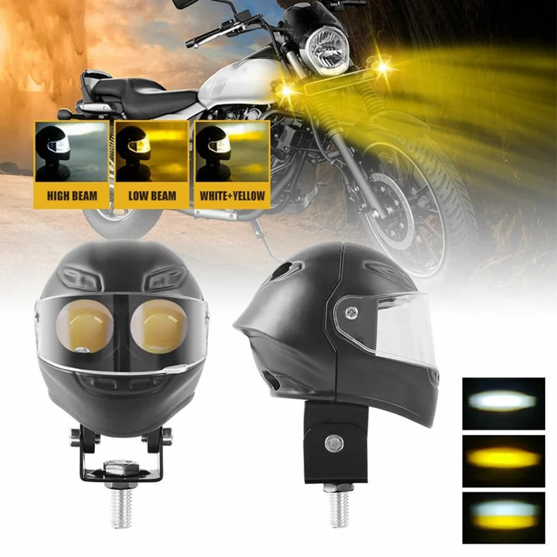 Faro LED da 20W per Moto, Lampada Fendinebbia IP68 Impermeabile con Fascio Alto e Basso, Faro Ausiliario per Scooter