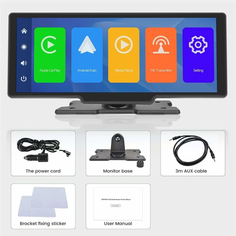 RH-W517 Schermo Wireless CarPlay da 10,3 pollici Radio Touch Screen per Auto con Apple CarPlay / Android Auto Trasmettitore FM