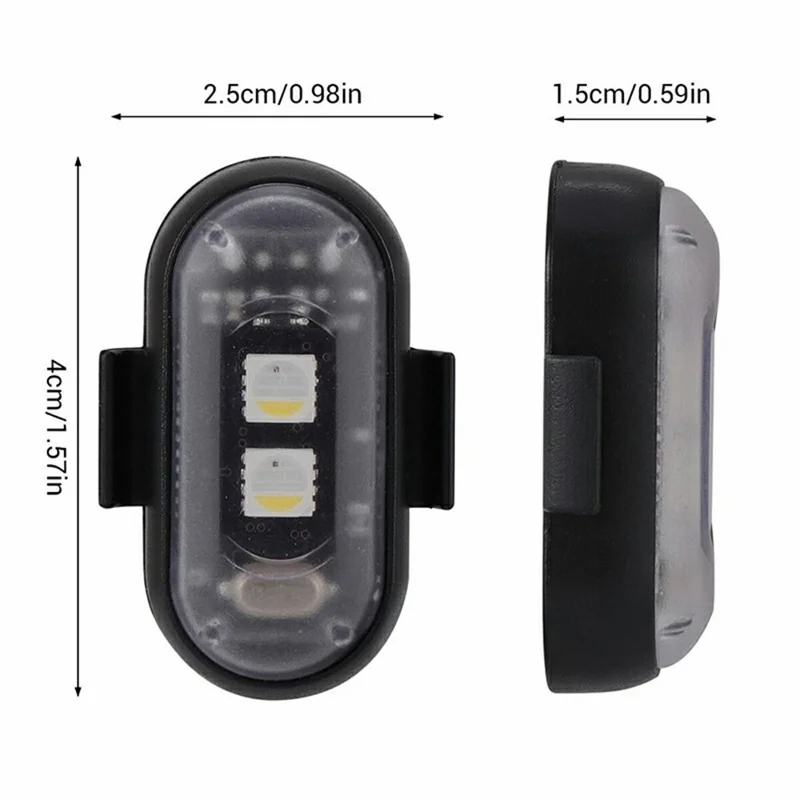 Lampe stroboscopique LED sans fil à télécommande avec fixation magnétique pour voiture / moto / drone - 8 couleurs, 10 modes, lampe d'avertissement
