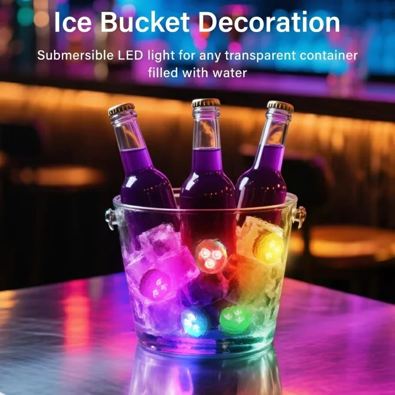 2Pcs RGB LED Underwater Light 16 Colors Fish Tank Decorative Light IP68 Waterproof Submersible Pool Lamp with Remote