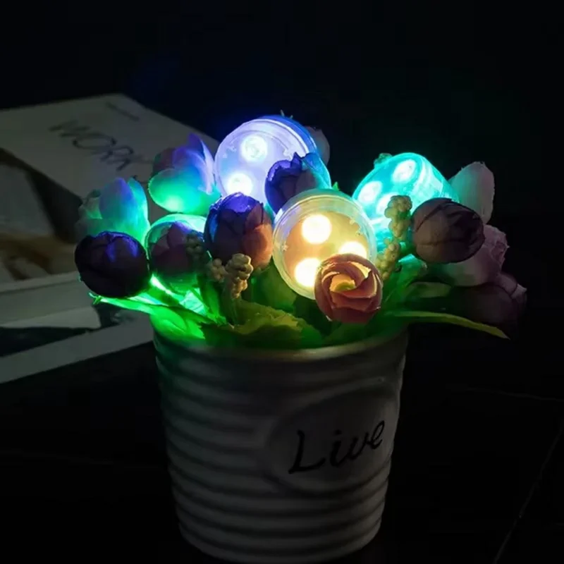 5 Peças Luz LED RGB Subaquática 16 Cores Luz Decorativa para Aquário IP68 à Prova d'Água Lâmpada Submersa para Piscina com Controle Remoto