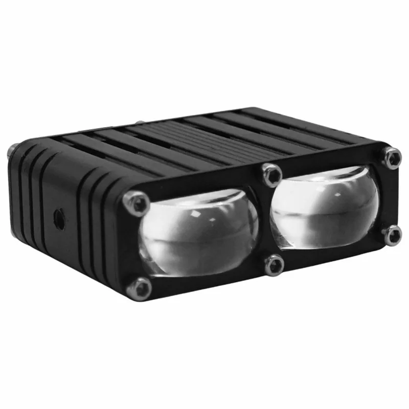 V79 2-LED Headlight for Motorcycle 30W Waterproof Car Auxiliary Lamp High Low Beam with Cooling Fan