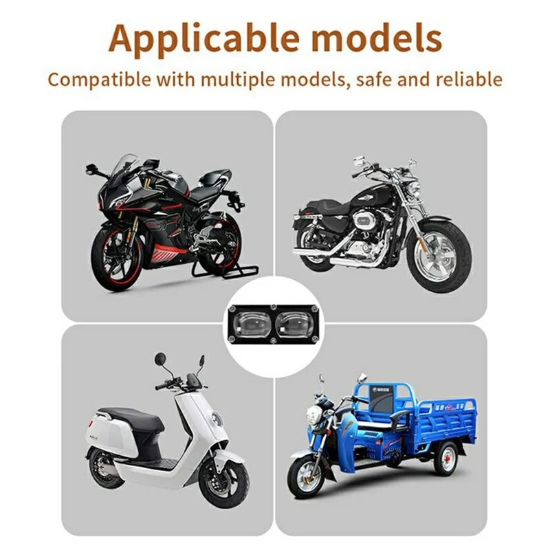 V79 2-LED Headlight for Motorcycle 30W Waterproof Car Auxiliary Lamp High Low Beam with Cooling Fan