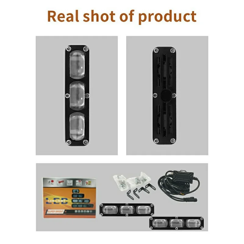 V80 3-LED Headlight for Motorcycle 40W Waterproof Car Auxiliary Lamp High Low Beam with Cooling Fan