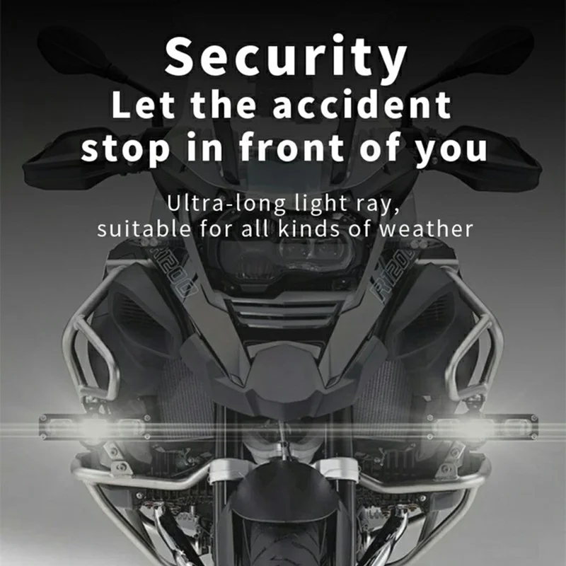 V80 3-LED Headlight for Motorcycle 40W Waterproof Car Auxiliary Lamp High Low Beam with Cooling Fan