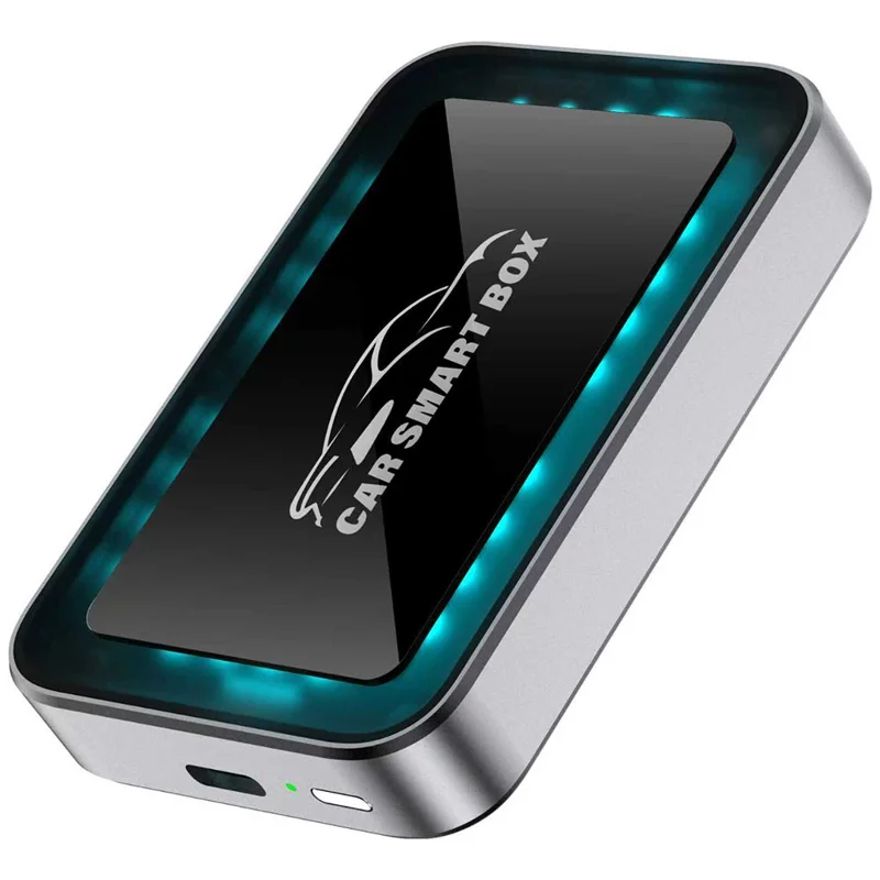 Adaptateur de mise à niveau sans fil pour voiture 2 en 1 AI Box CarPlay Android Auto, prise en charge de la navigation, de la musique et du mirroring HD