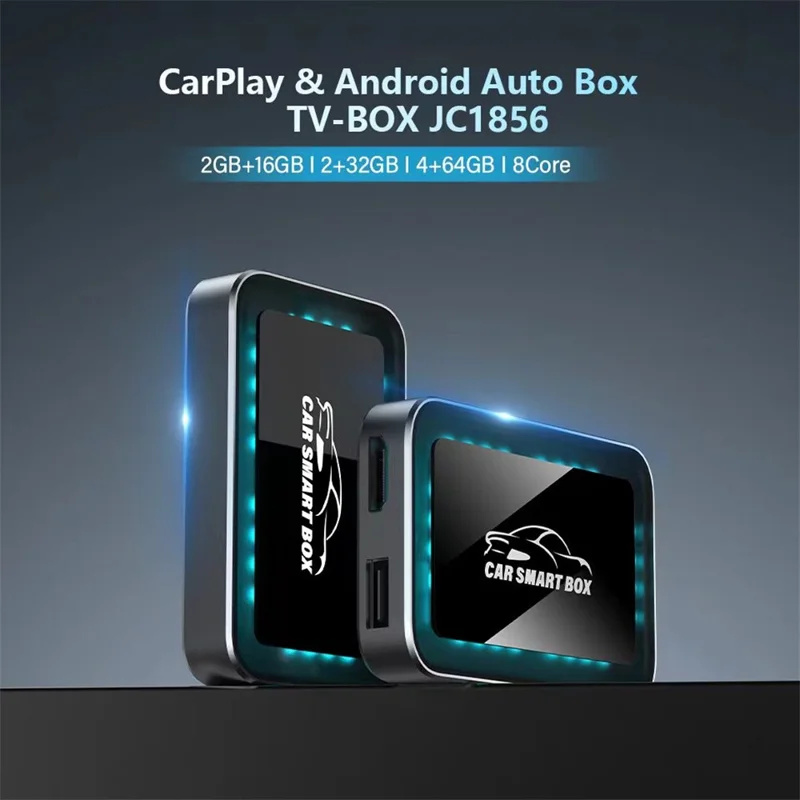Adaptateur de mise à niveau sans fil pour voiture 2 en 1 AI Box CarPlay Android Auto, prise en charge de la navigation, de la musique et du mirroring HD