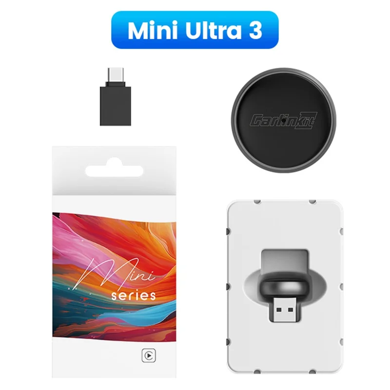 CARLINKIT CPC200-MINI Ultra3 Adaptador de actualización inalámbrica de CarPlay Android Auto Dongle USB del vehículo