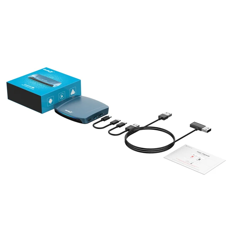 CARLINKIT TBOX Ultra Kabelgebundener zu kabelloser CarPlay- und Android Auto-Adapter, Android 15 Qualcomm SM6350 Octa-Core-Box, 8GB+256GB, EAU-Version