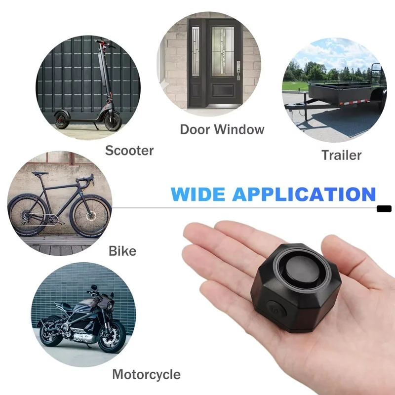 SF32 Waterproof Motorcycle Anti Theft Alarm USB Rechargeable Wireless Bicycle Alarm System with Remote