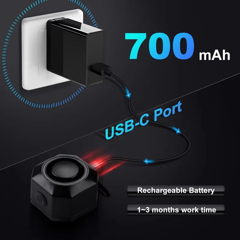SF32 Waterproof Motorcycle Anti Theft Alarm USB Rechargeable Wireless Bicycle Alarm System with Remote