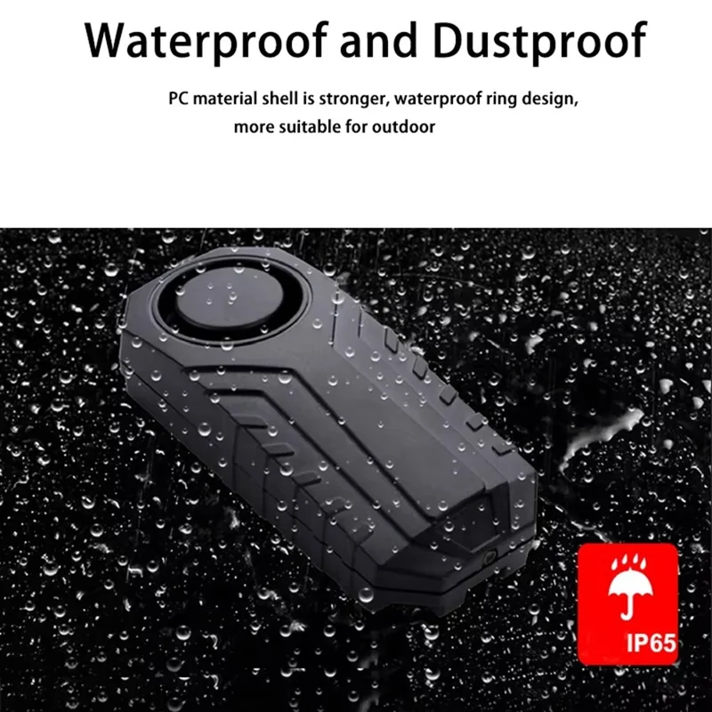 SF22R+09C Wireless Motorcycle Alarm System with Remote Control USB Rechargeable Waterproof Bicycle Anti Theft Device